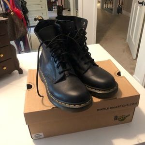 Black Virginia Leather Dr. Martens